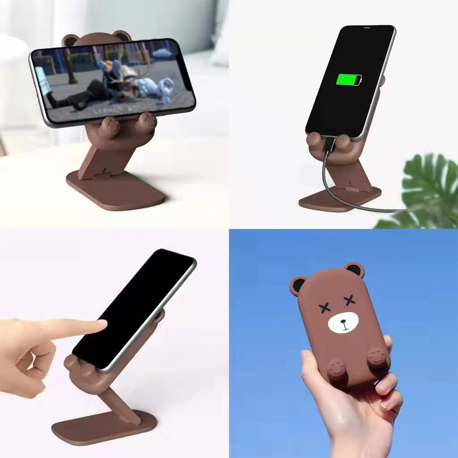 0216 Cute Cartoon Design Multi-Angle Adjustable Foldable Mobile Stand