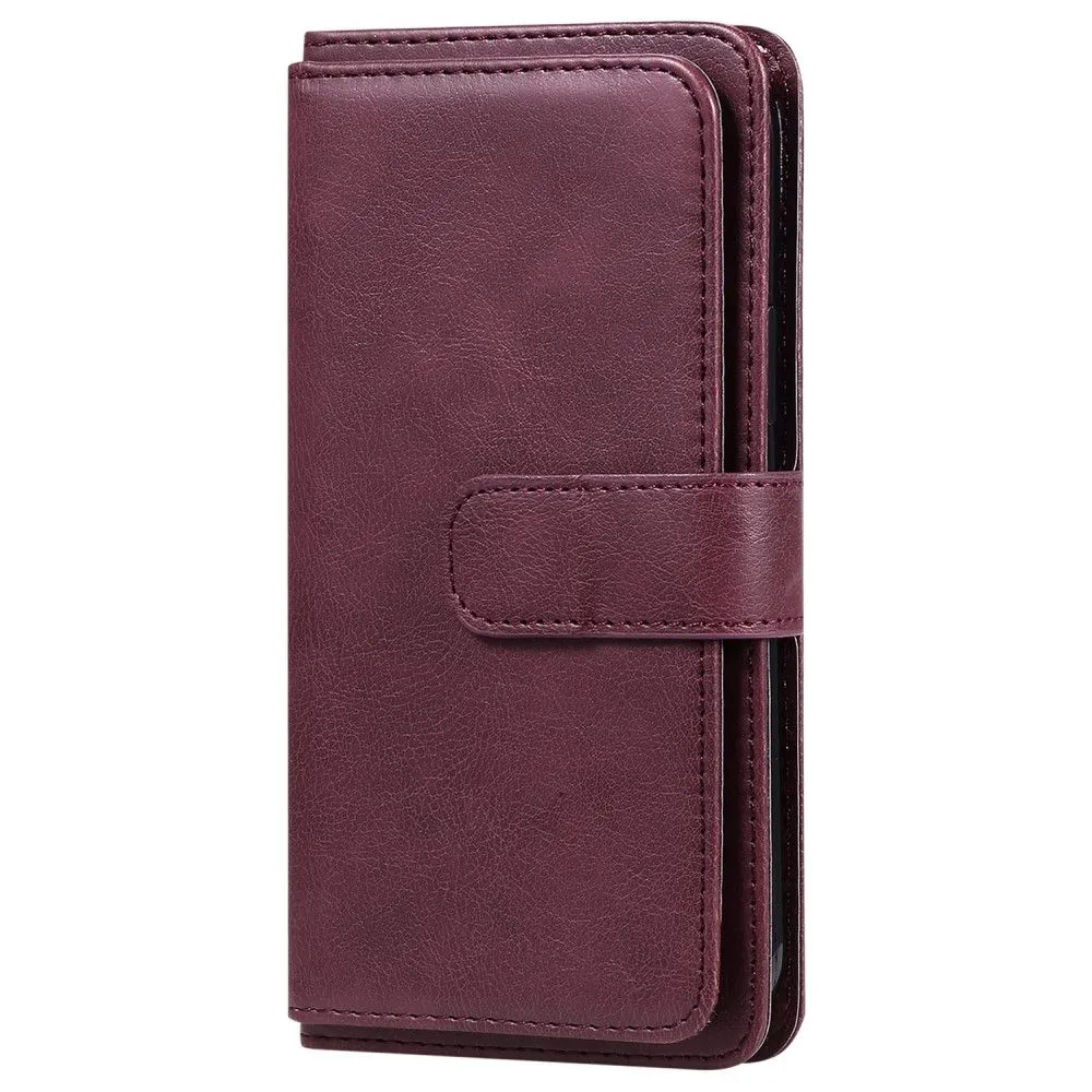 10-slot wallet case for Nokia X10 / X20 - Wine Red