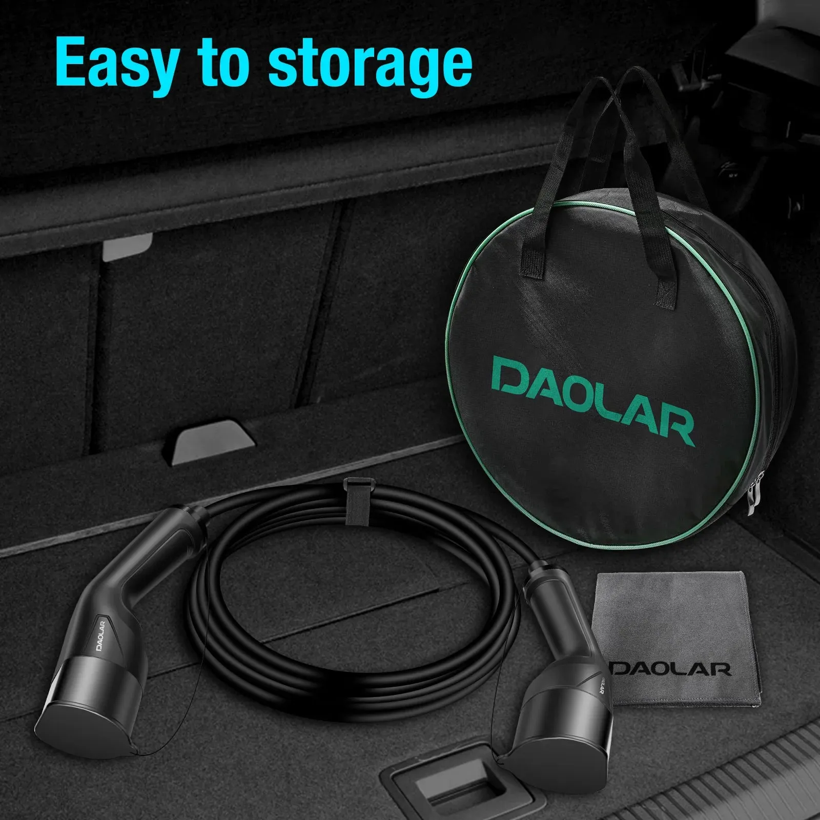 11KW Type 2 EV Charger 3 phase 16A 5m/10m PHEV EV Charging Cable with handbag, Compatible with Any Electric Car