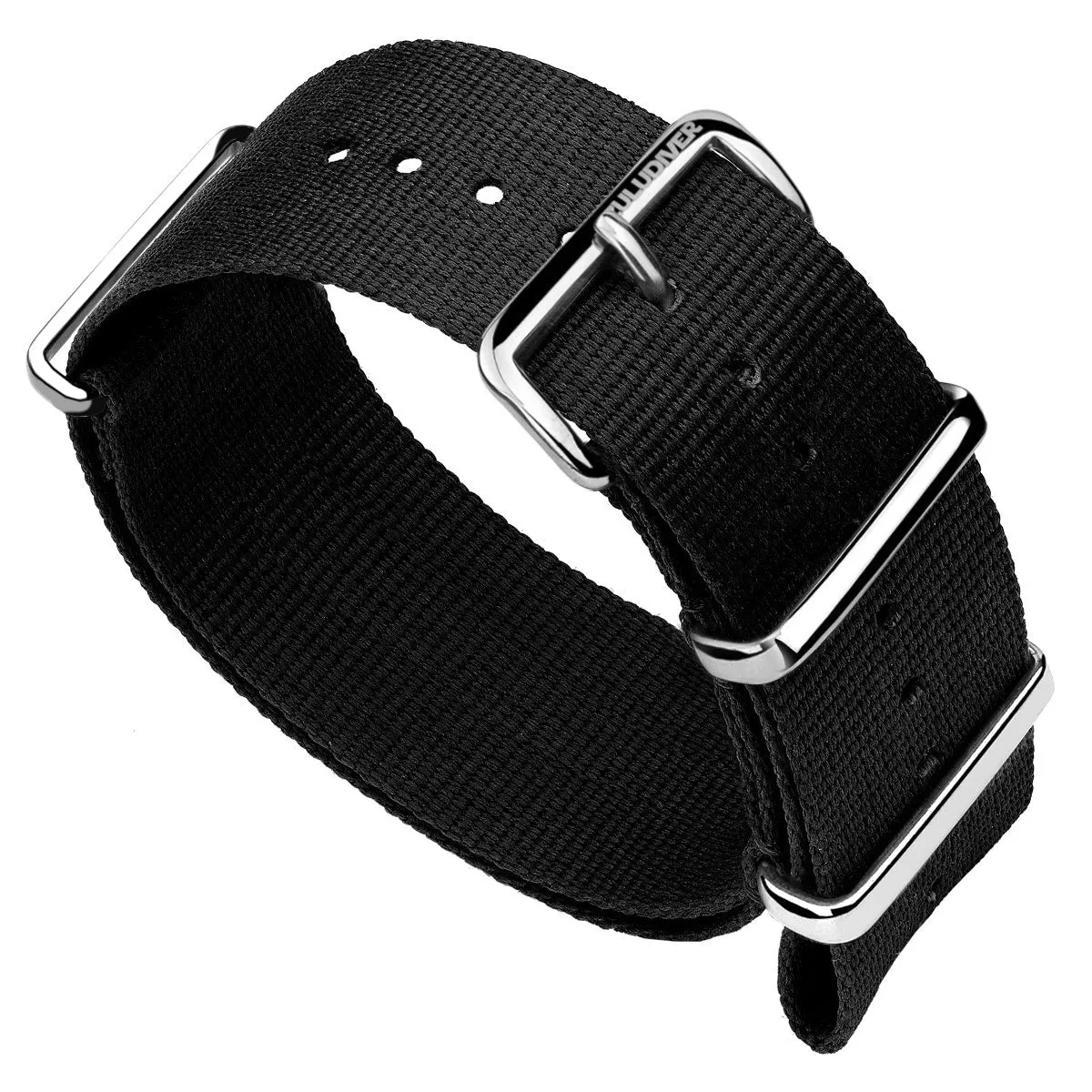 1973 British Military Watch Strap: CADET - Combat Black, Polished