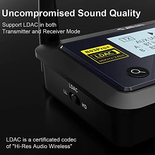 1Mii B03Pro  Bluetooth 5.0 Transmitter Receiver Certified LDAC