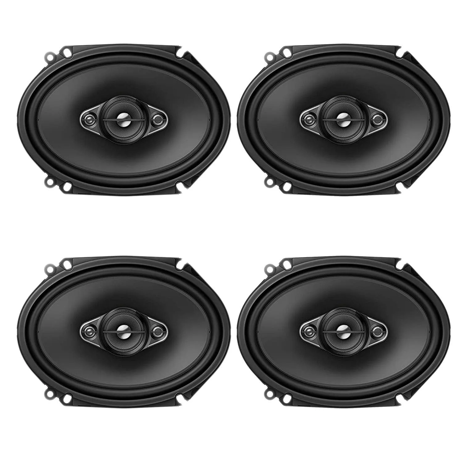 2 Pairs of Pioneer 5x7/ 6x8 Inch 4-Way 350 Watt Car Audio Speakers | TS-A6880F (4 Speakers)   Free Gravity Mobile Bracket Holder