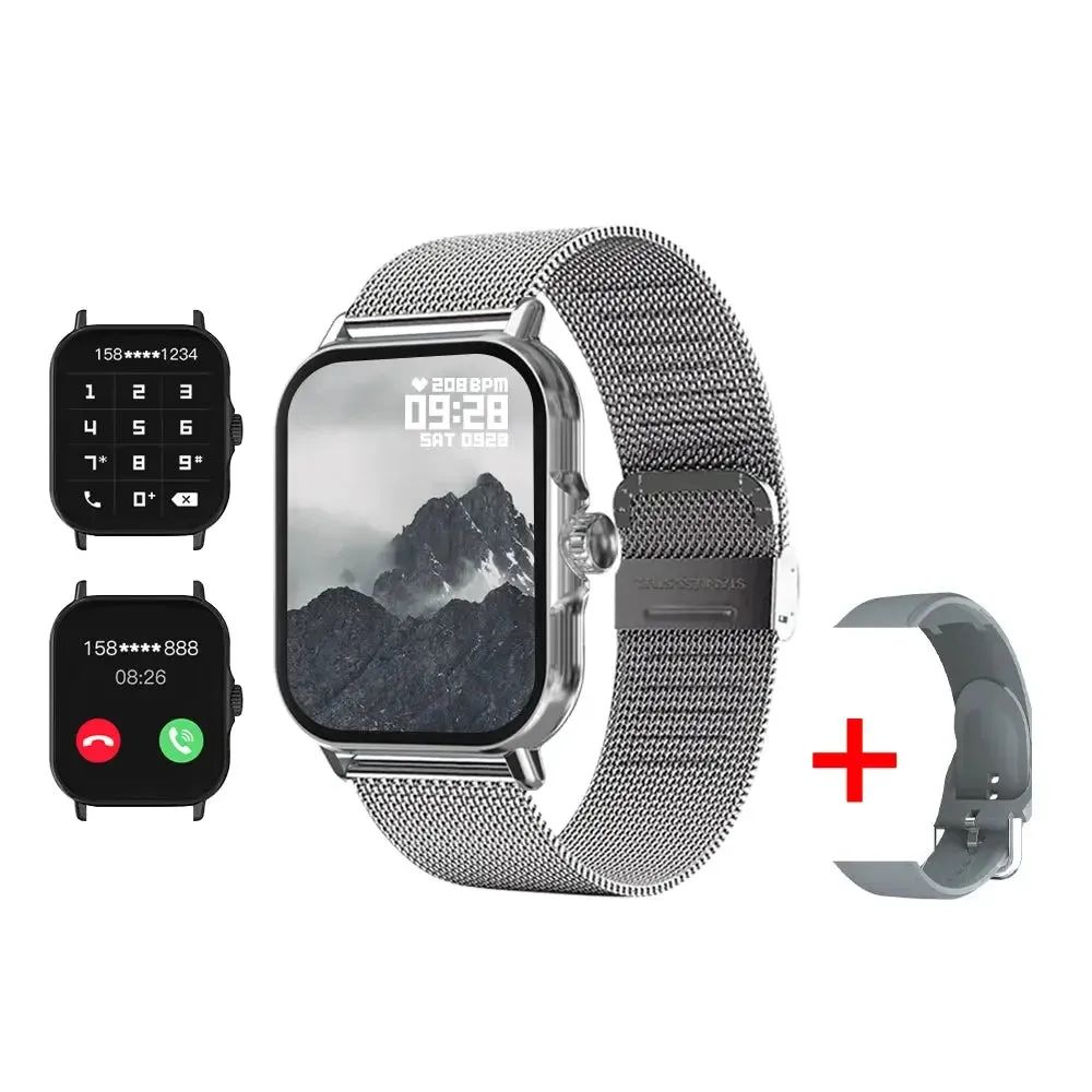 2024 Smart Watch H6 1.73' Full Touch Screen Sports Fitness Watch Bluetooth Call Health Monitoring Men Women Smart Watch Gift