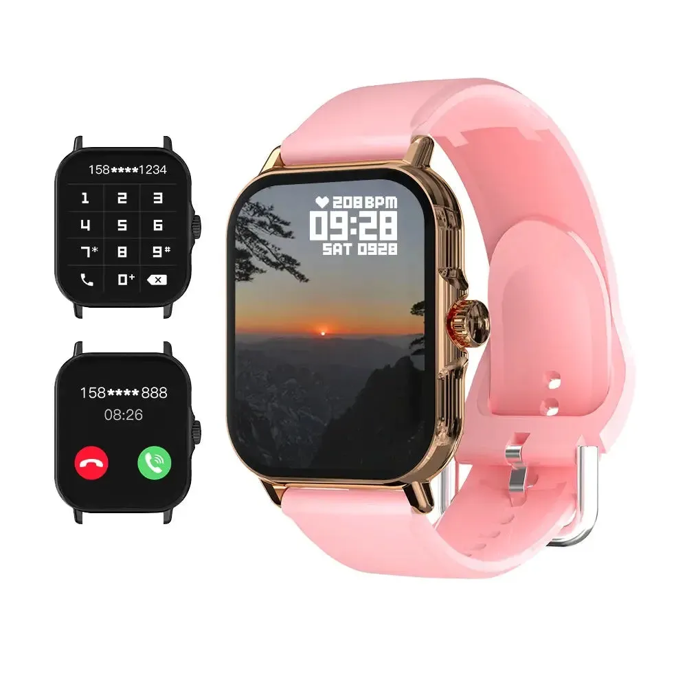 2024 Smart Watch H6 1.73' Full Touch Screen Sports Fitness Watch Bluetooth Call Health Monitoring Men Women Smart Watch Gift