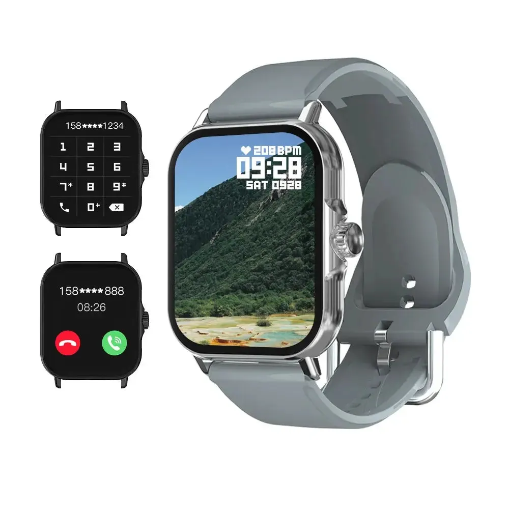 2024 Smart Watch H6 1.73' Full Touch Screen Sports Fitness Watch Bluetooth Call Health Monitoring Men Women Smart Watch Gift