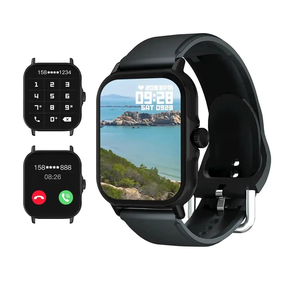 2024 Smart Watch H6 1.73' Full Touch Screen Sports Fitness Watch Bluetooth Call Health Monitoring Men Women Smart Watch Gift