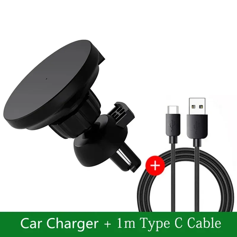 30W Magnetic Car Wireless Charger macsafe for iPhone 12 13 14 15 pro max mini Air Vent Car Phone Holder Stand Fast Car Charging|car vent phone holder