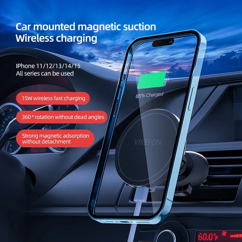 30W Magnetic Car Wireless Charger macsafe for iPhone 12 13 14 15 pro max mini Air Vent Car Phone Holder Stand Fast Car Charging|car vent phone holder