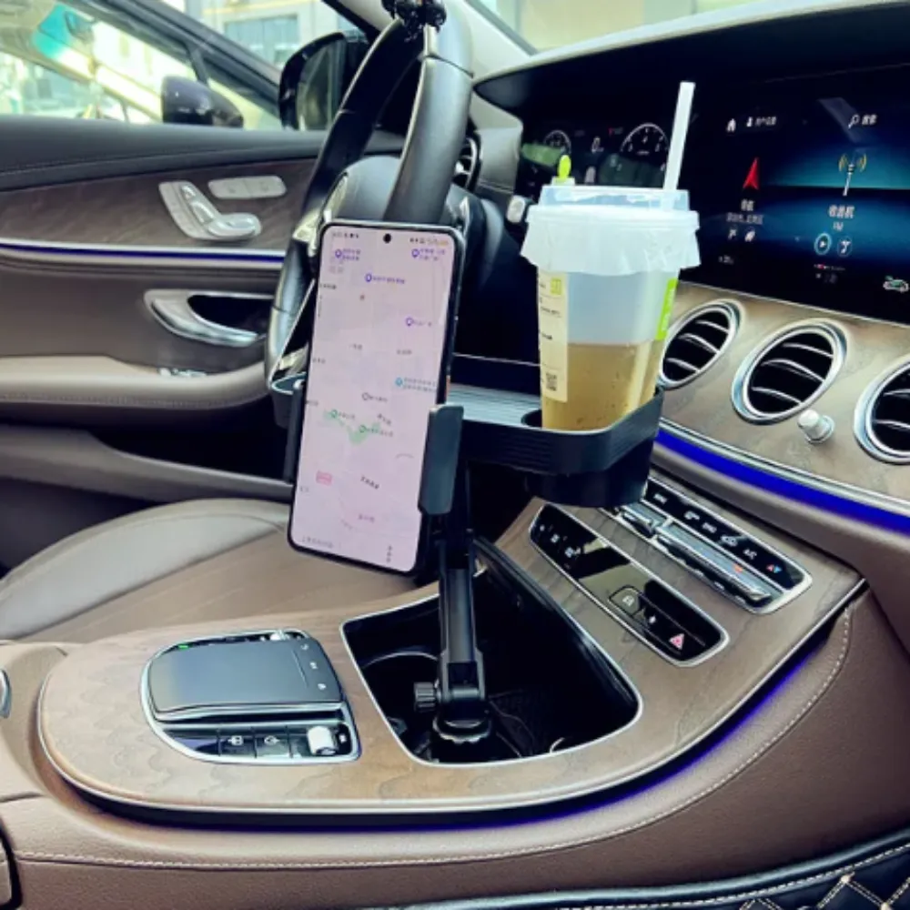 360 Degree Rotatable Car Cup Holder Food Tray