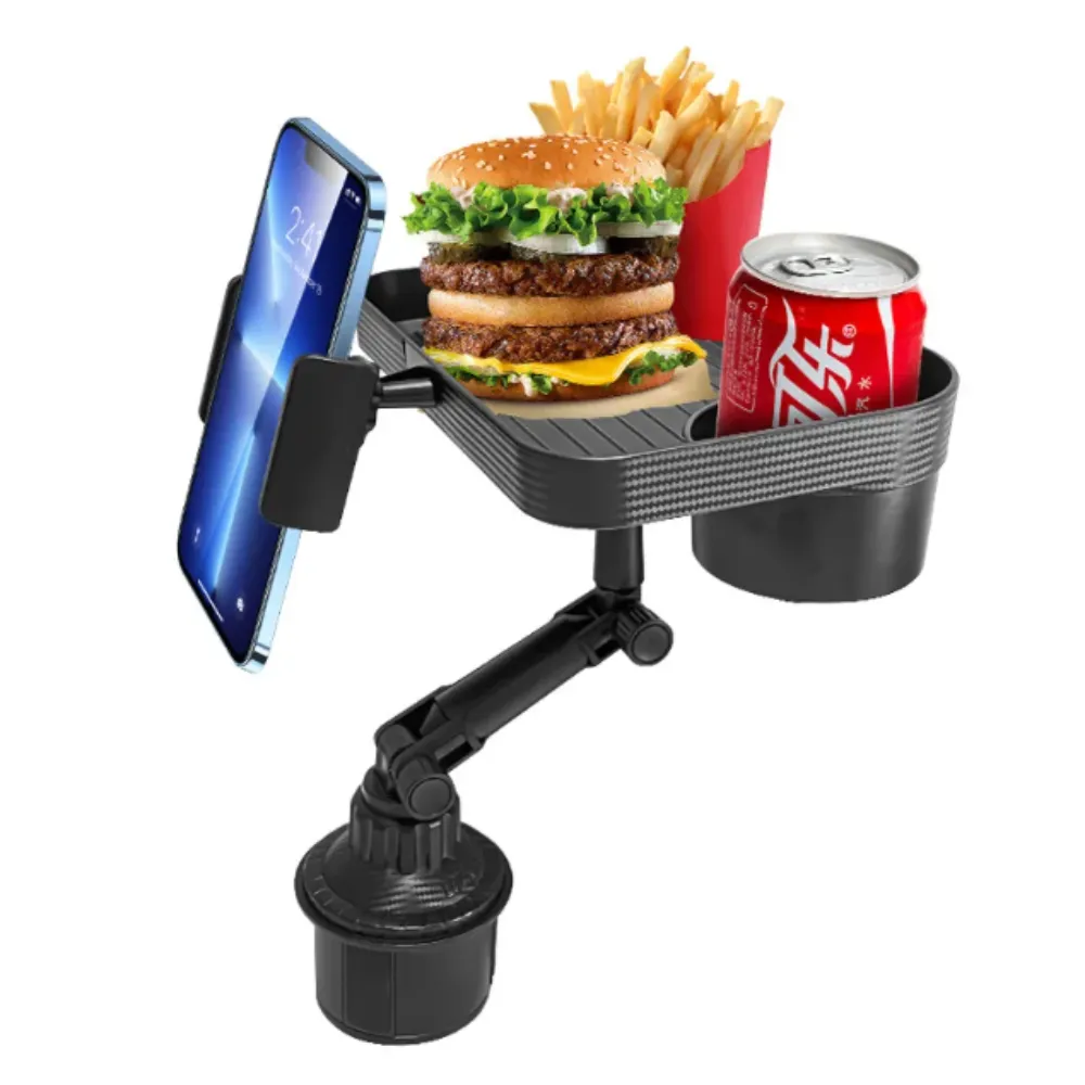 360 Degree Rotatable Car Cup Holder Food Tray