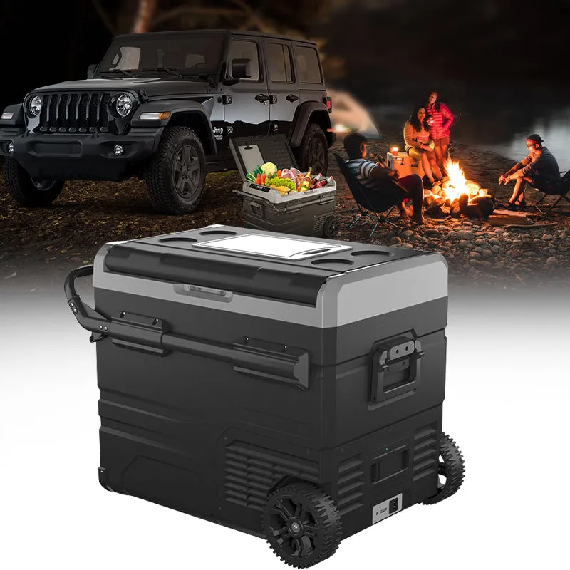 45L Portable APP Control Car Refrigerator Freezer With Wheel For Outdoor