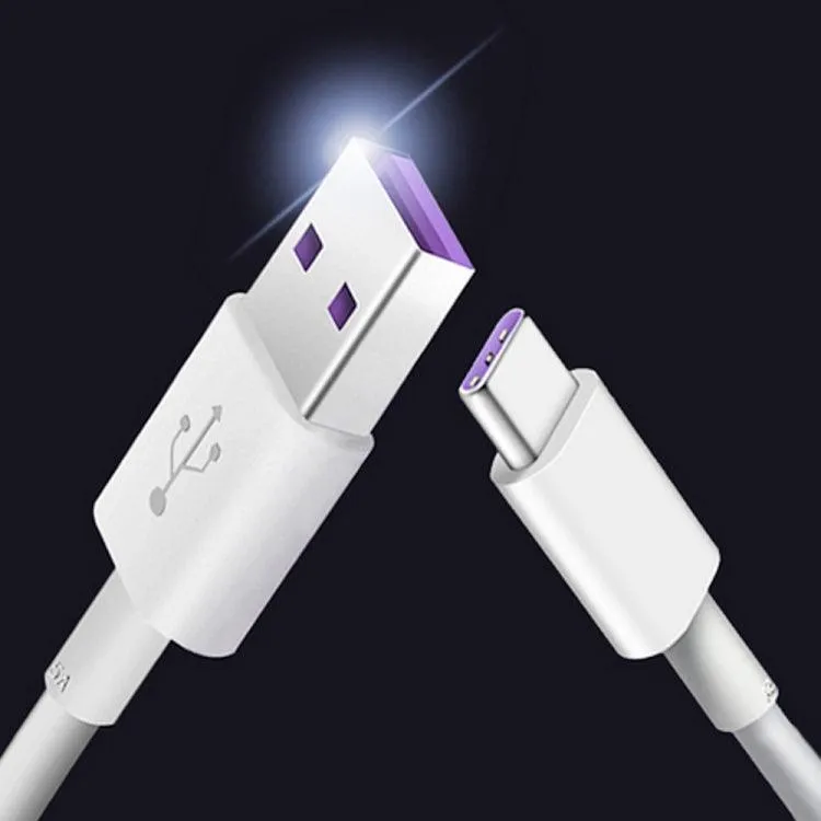 5A Super Fast Charging USB to USB-C Data Cable for Mobile Phones and Tablets