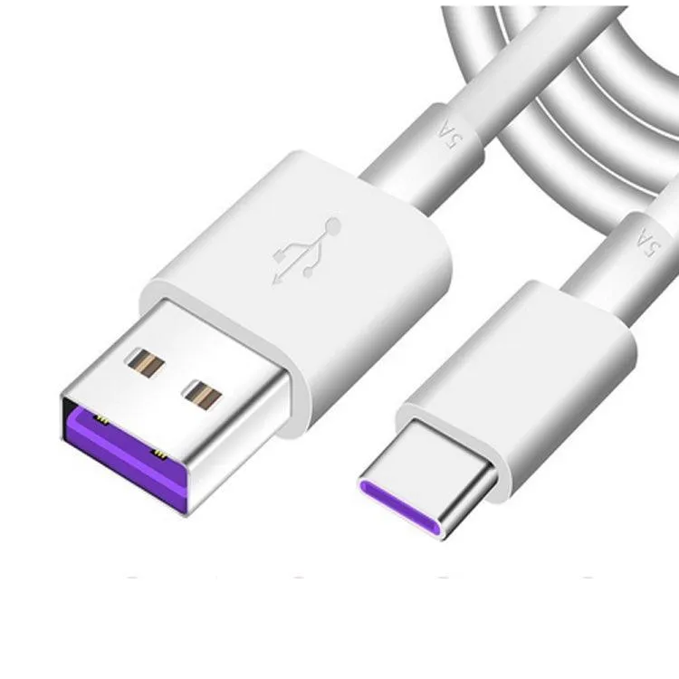 5A Super Fast Charging USB to USB-C Data Cable for Mobile Phones and Tablets