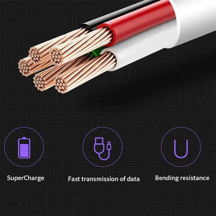 5A Super Fast Charging USB to USB-C Data Cable for Mobile Phones and Tablets