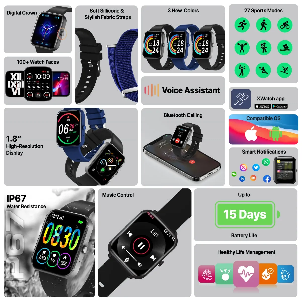 ActivLife™ Smartwatch with Bluetooth Calling