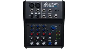 Alesis MultiMix 4 USB FX 4-Channel Mixer with Effects & USB Audio Interface