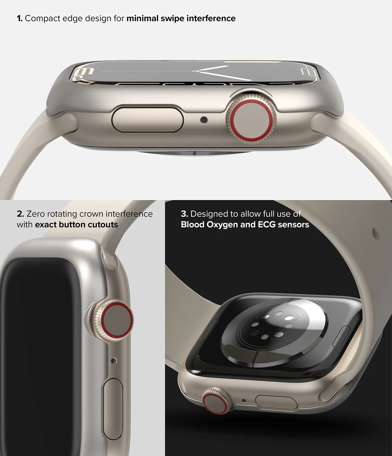 Apple Watch 8 / 7 41mm | Bezel Styling| Silver (41-09)