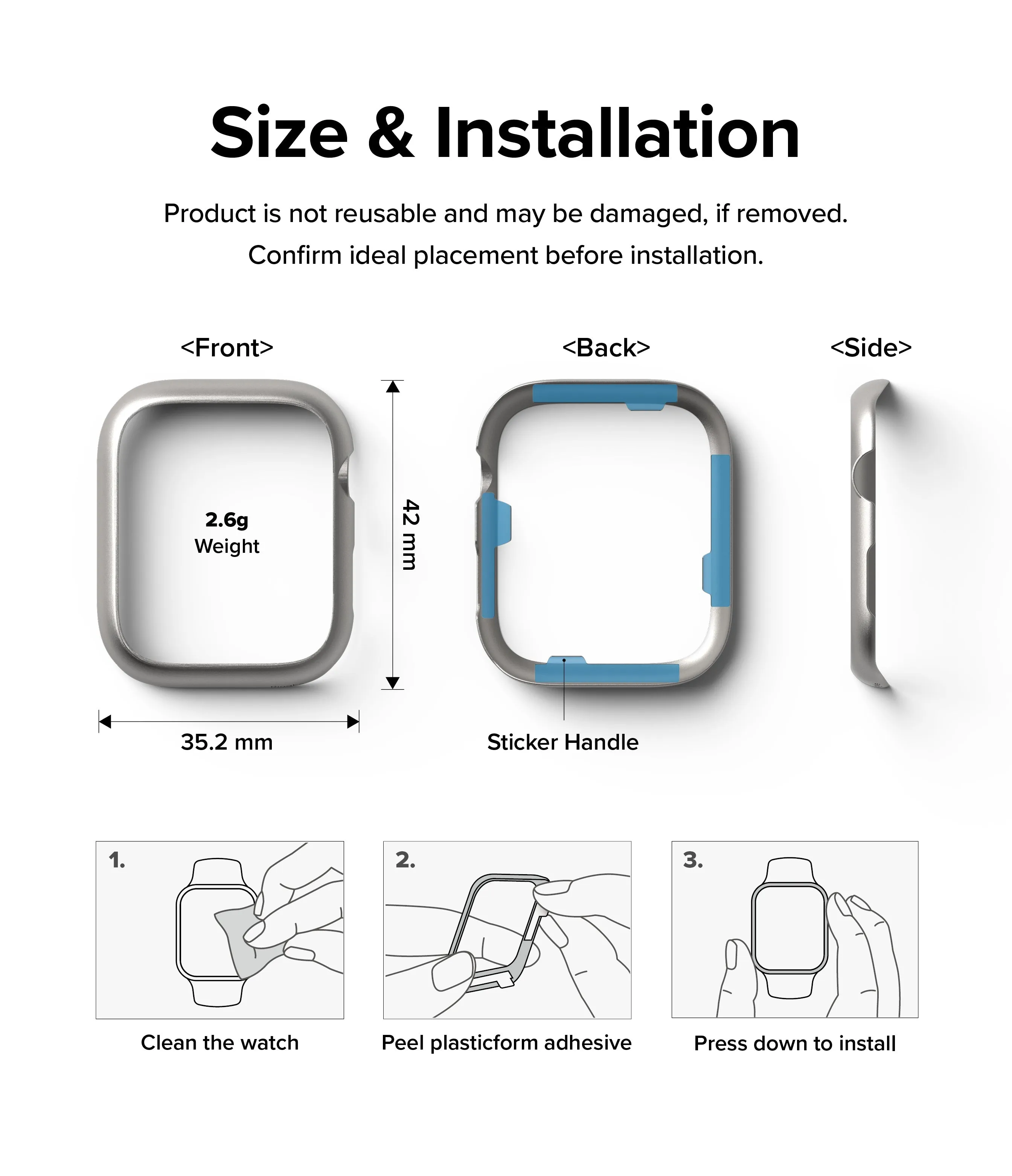 Apple Watch 8 / 7 41mm | Bezel Styling| Silver (41-09)