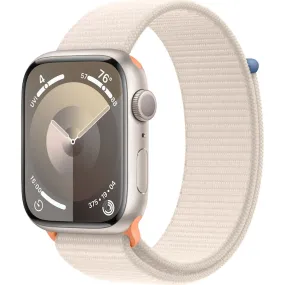 Apple Watch Series 9 GPS, Carcasa Starlight Aluminium 45mm, Starlight Sport Loop