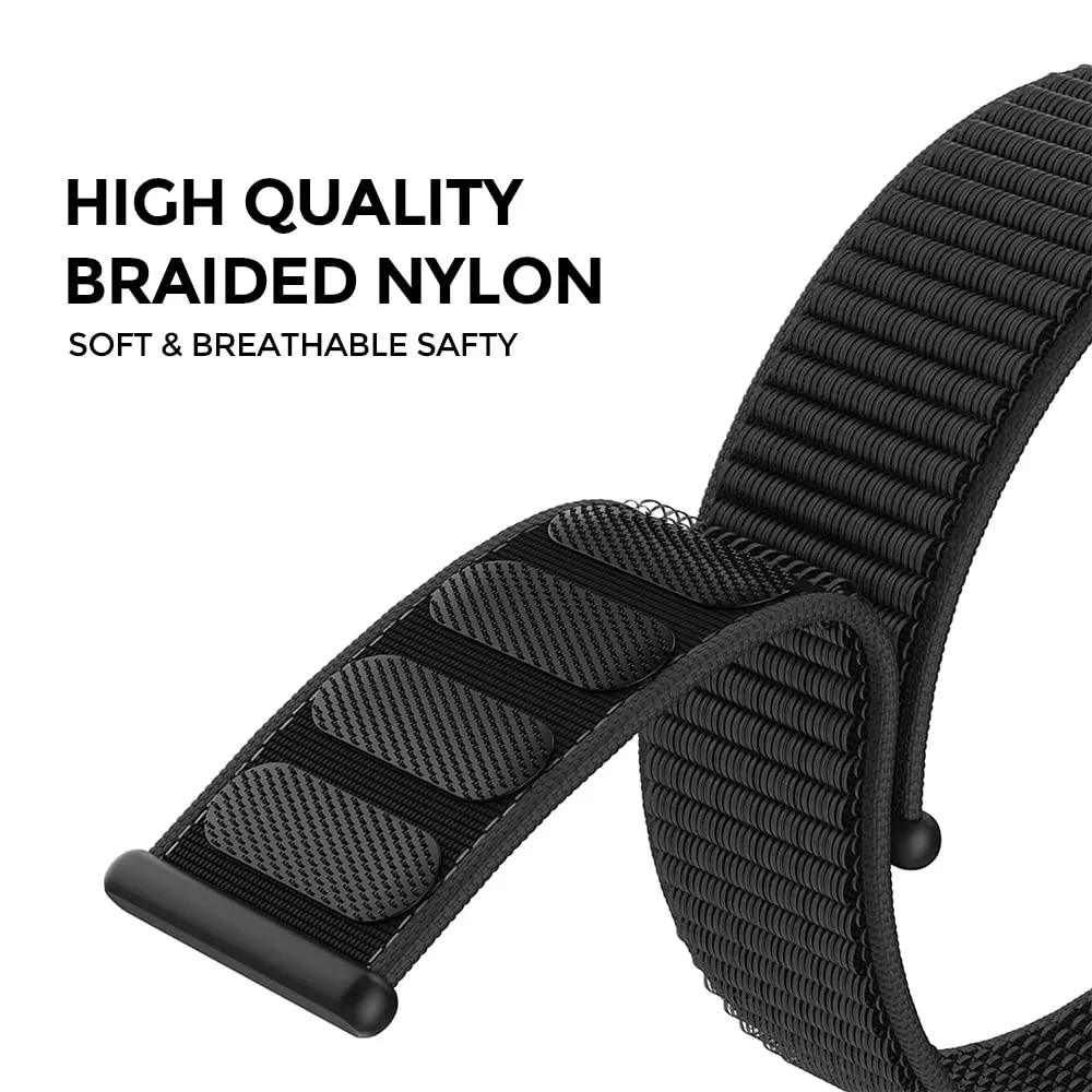 Apple Watch Ultra 49mm / 45mm / 44mm / 42mm | Nylon Sport Strap Watch Band | Anchor Grey