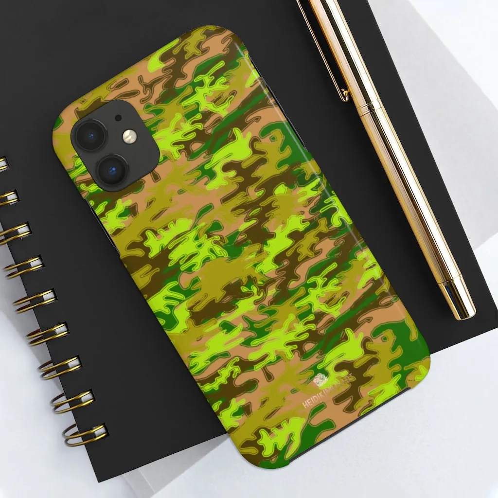 Army Green Camo iPhone Case, Camouflage Case Mate Tough Samsung Galaxy Phone Cases