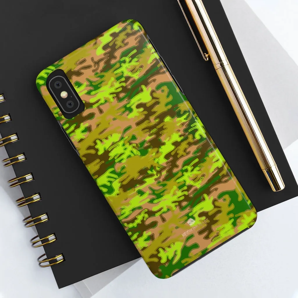 Army Green Camo iPhone Case, Camouflage Case Mate Tough Samsung Galaxy Phone Cases