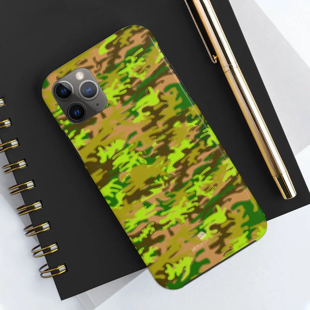 Army Green Camo iPhone Case, Camouflage Case Mate Tough Samsung Galaxy Phone Cases