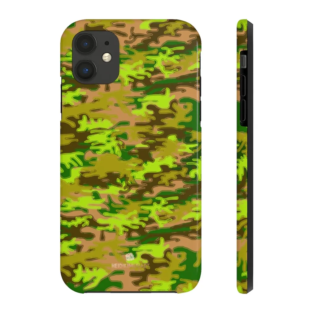 Army Green Camo iPhone Case, Camouflage Case Mate Tough Samsung Galaxy Phone Cases