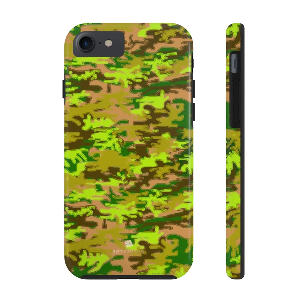 Army Green Camo iPhone Case, Camouflage Case Mate Tough Samsung Galaxy Phone Cases