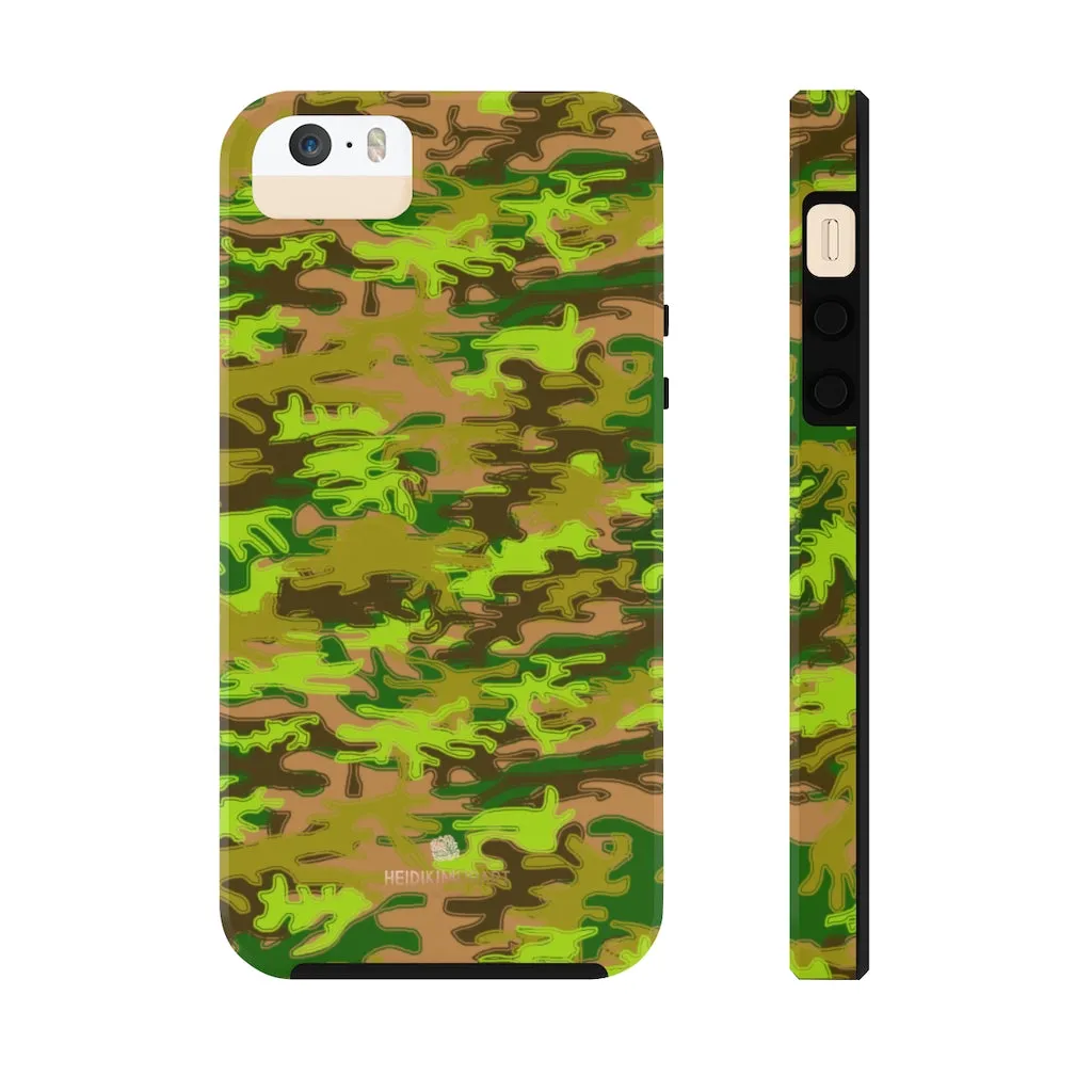 Army Green Camo iPhone Case, Camouflage Case Mate Tough Samsung Galaxy Phone Cases