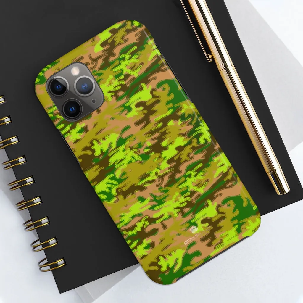 Army Green Camo iPhone Case, Camouflage Case Mate Tough Samsung Galaxy Phone Cases