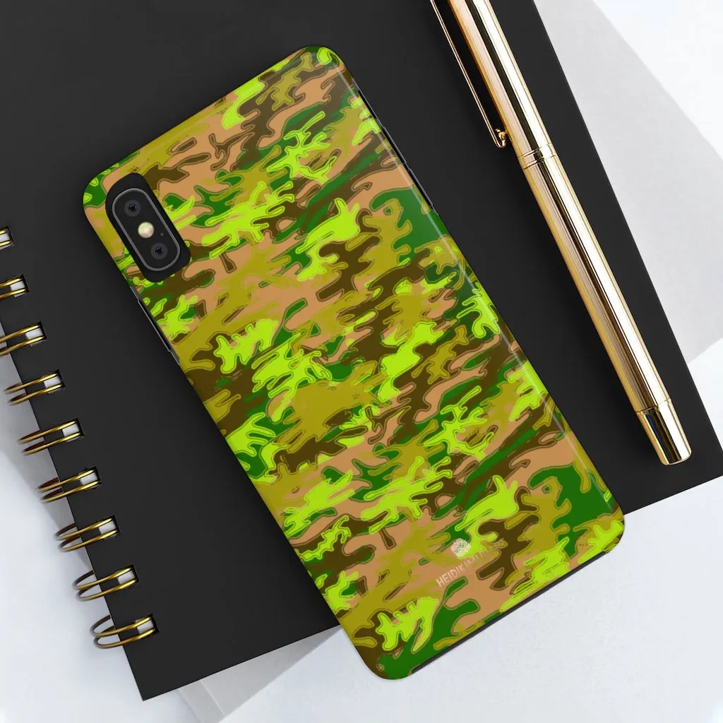 Army Green Camo iPhone Case, Camouflage Case Mate Tough Samsung Galaxy Phone Cases