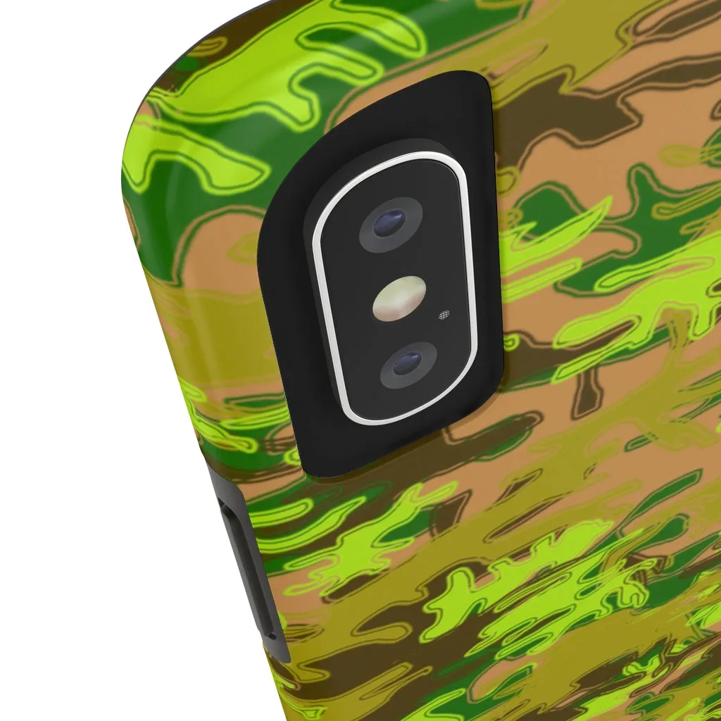 Army Green Camo iPhone Case, Camouflage Case Mate Tough Samsung Galaxy Phone Cases