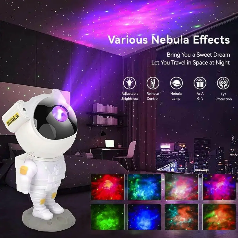 Astronaut Galaxy Projector with Timer and Remote Bluetooth Speaker