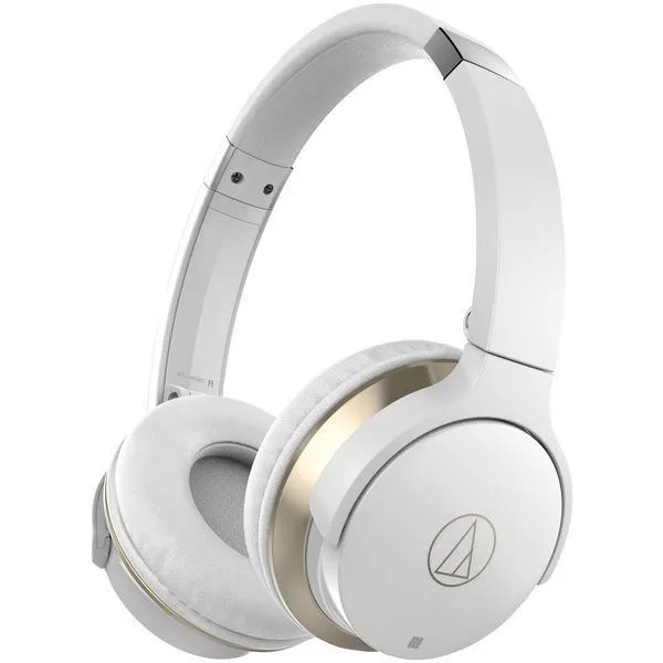 Audio-Technica ATH-AR3BTWH SonicFuel ATH-AR3BT Bluetooth On-Ear Headphones with Microphone (White)