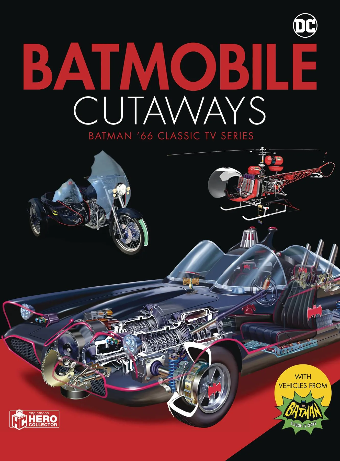 BATMOBILE CUTAWAYS CLASSIC BATMAN 66 TV SERIES W COLLECTIBLE