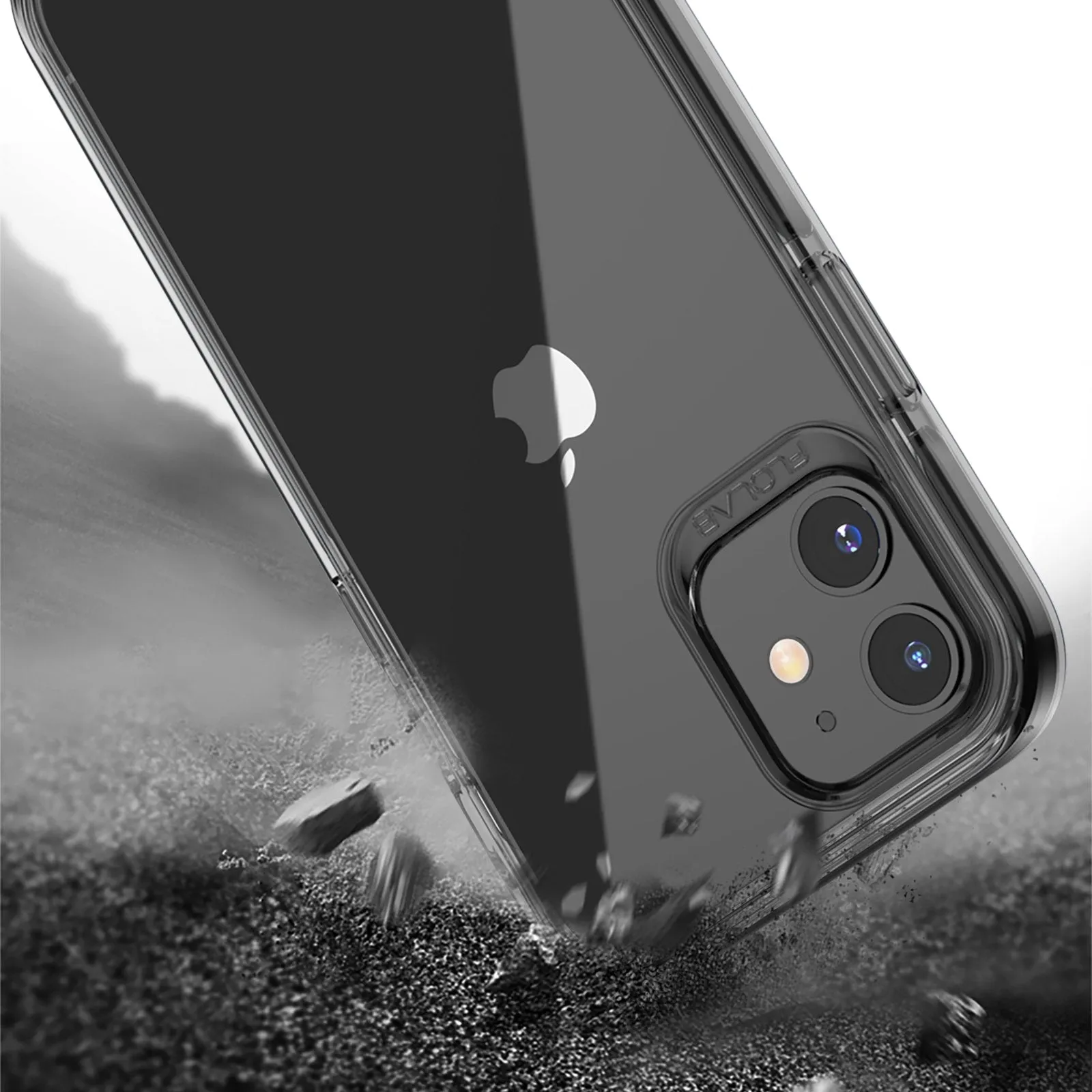 Black Clear iPhone 12 Pro Max Cases TAFFYCA Series