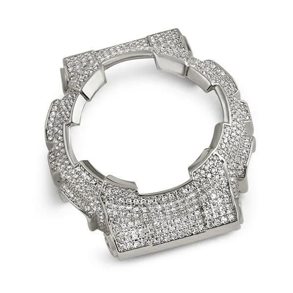 Bling Bling CZ Bezel Rhodium for Casio Baby G Shock