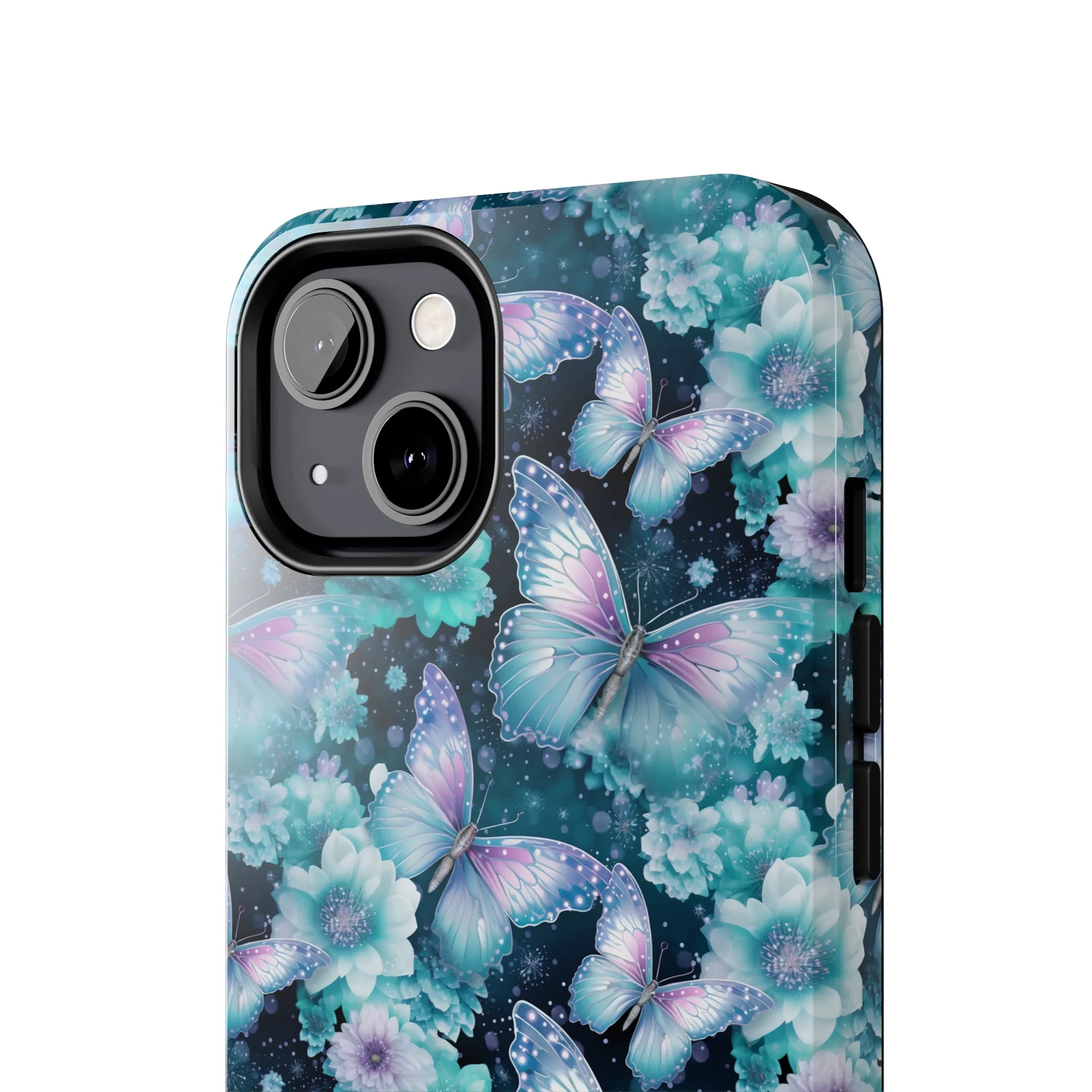 Blue and Purple Butterflies Digital print Design Tough Phone Case compatible with a large variety of iPhone models, Gift, Phone Case