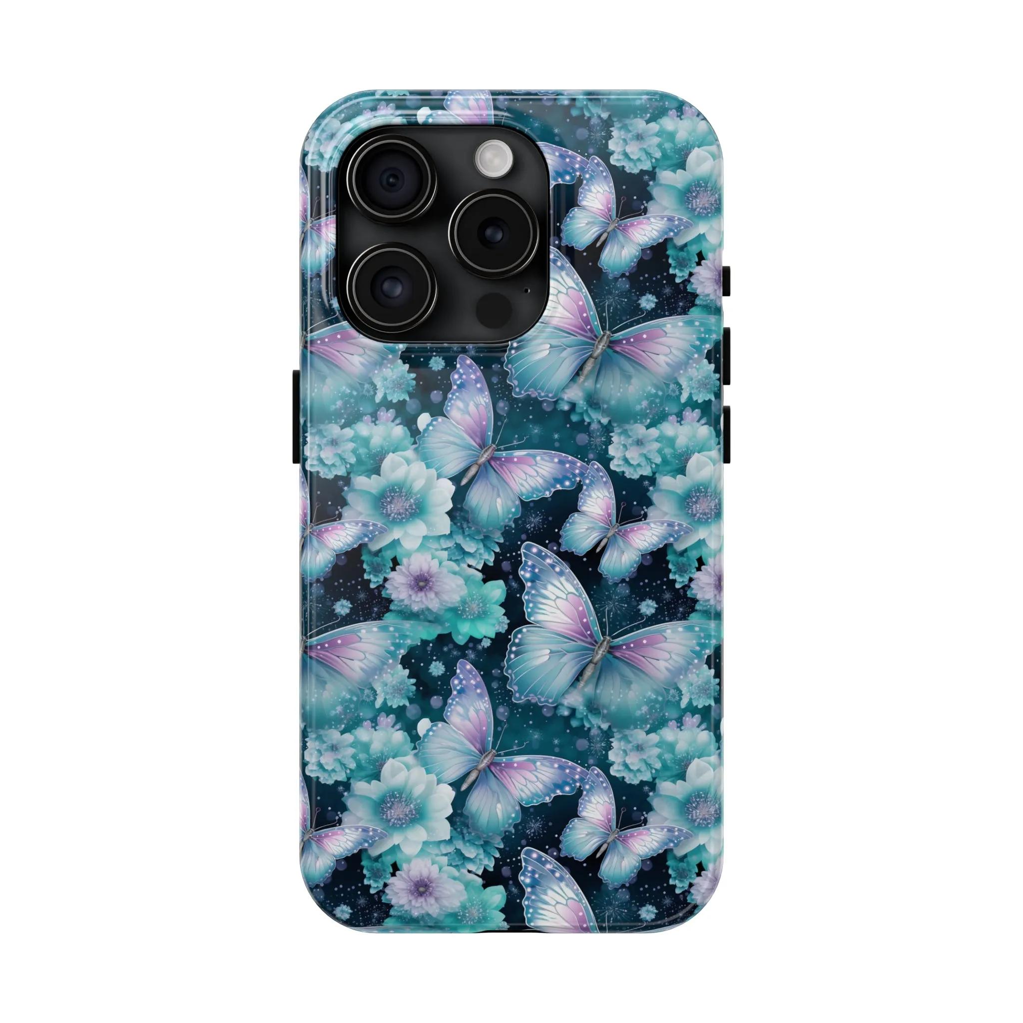 Blue and Purple Butterflies Digital print Design Tough Phone Case compatible with a large variety of iPhone models, Gift, Phone Case