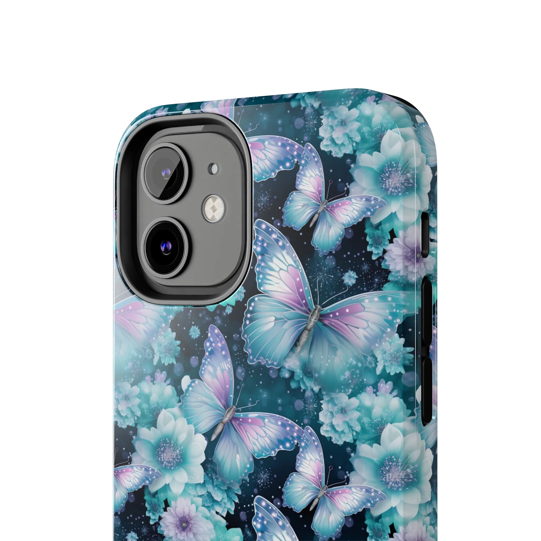 Blue and Purple Butterflies Digital print Design Tough Phone Case compatible with a large variety of iPhone models, Gift, Phone Case