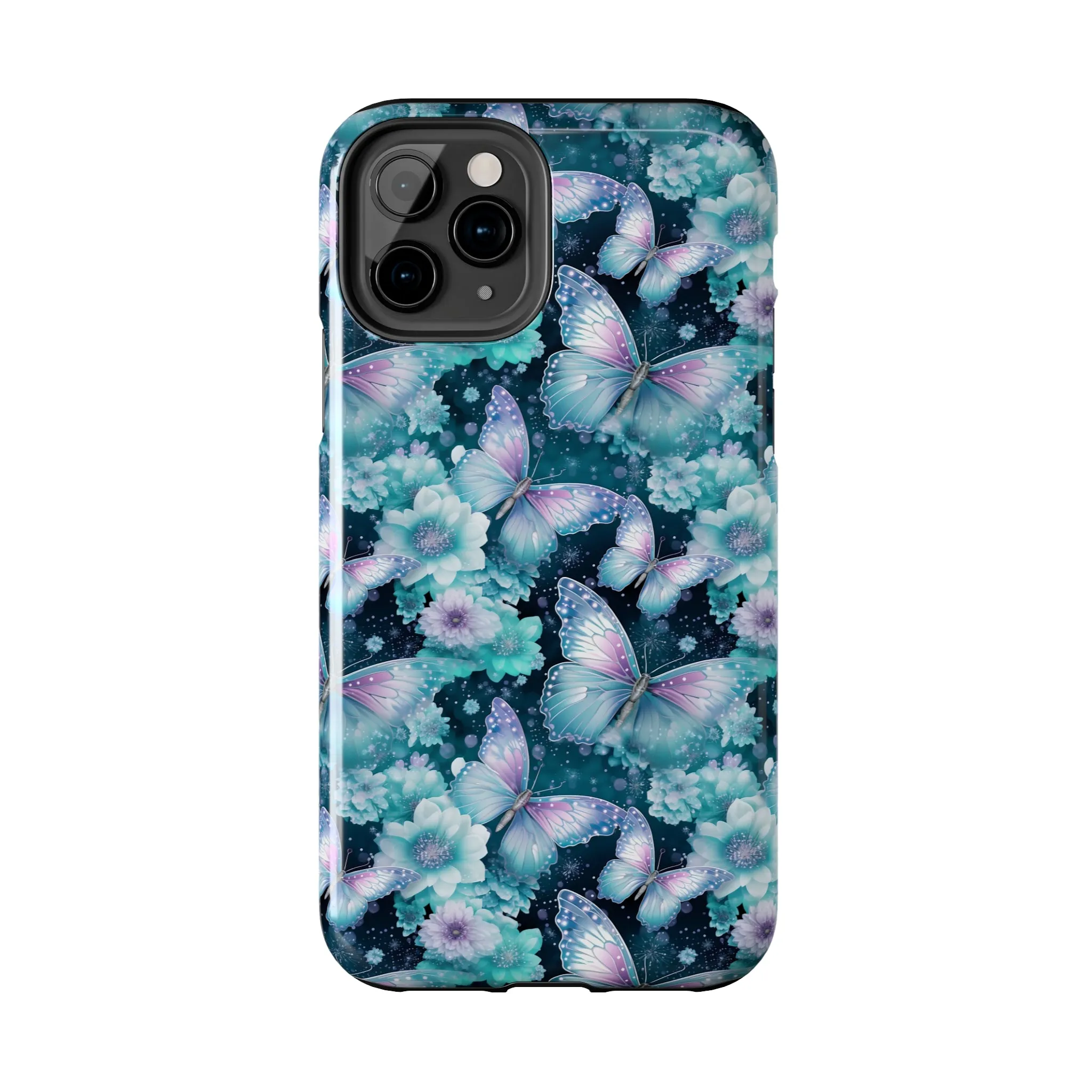 Blue and Purple Butterflies Digital print Design Tough Phone Case compatible with a large variety of iPhone models, Gift, Phone Case