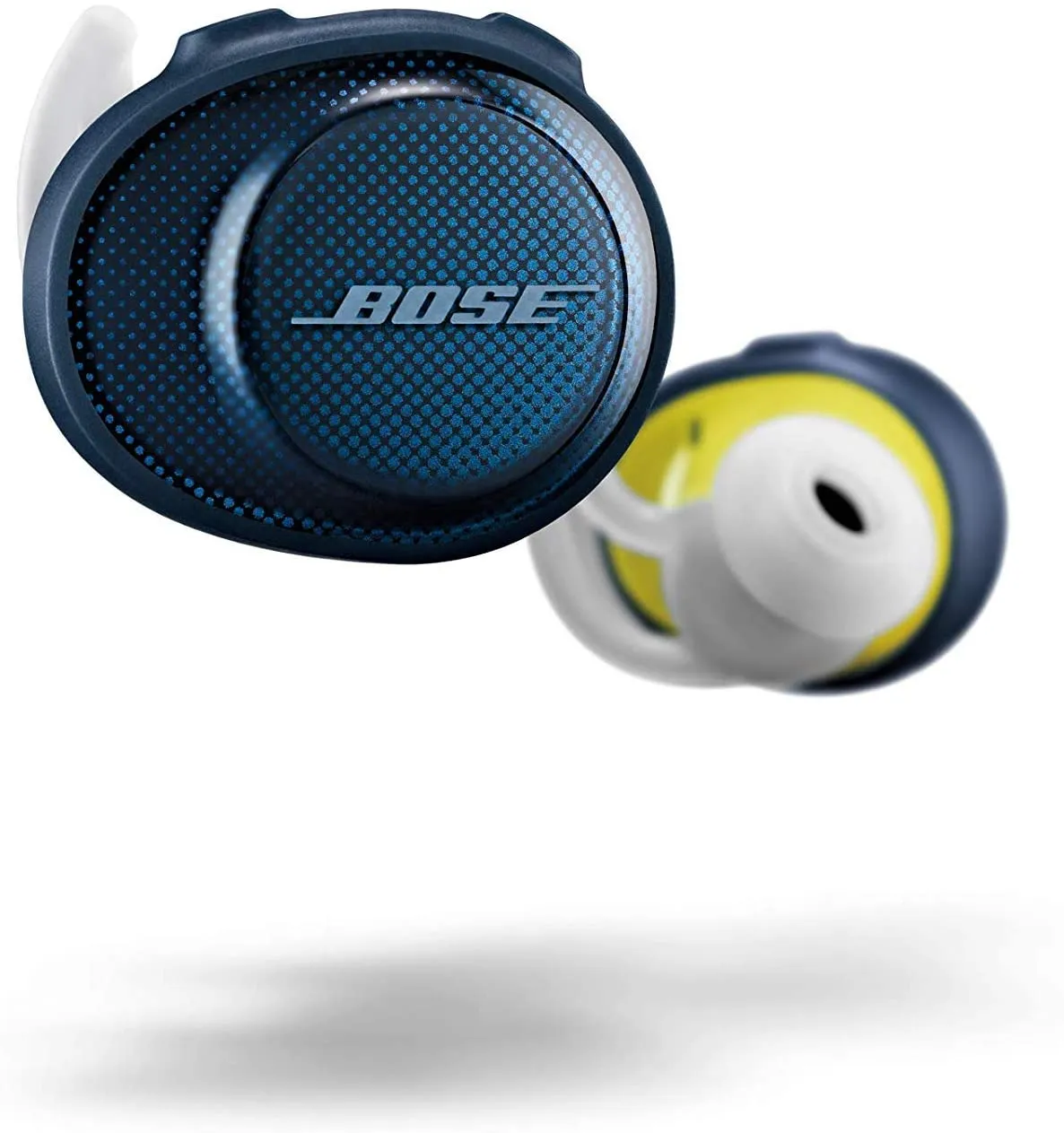 Bose SoundSport Free, True Wireless Earbuds, (Sweatproof Bluetooth Headphones for Workouts and Sports), Midnight Blue / Citron