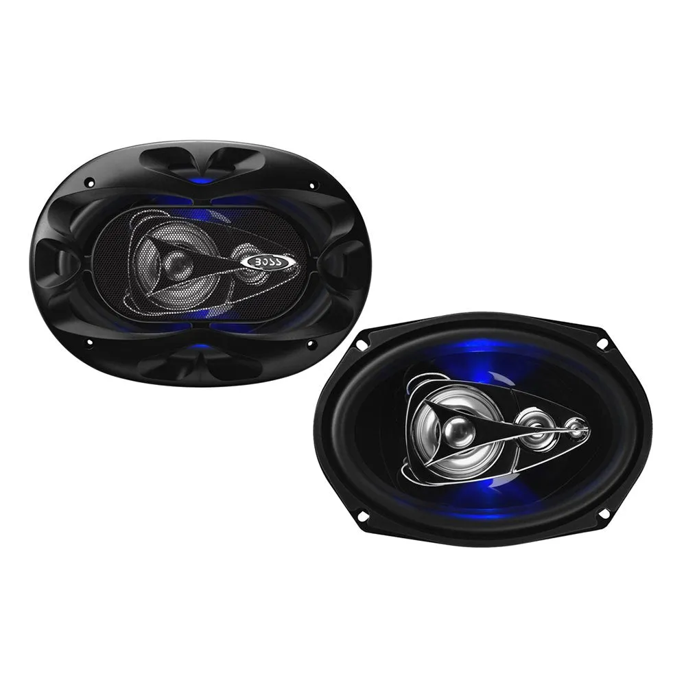 Boss Rage 6 x 9 & 6.5 Inch 4 Way Full Range Mobile Audio/Video Speakers Pairs