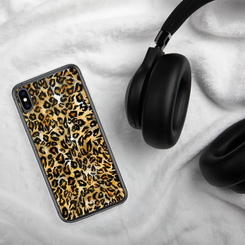 Brown Leopard Phone Case, Animal Print Tough BPA-Free Sleek iPhone Case- Printed in USA