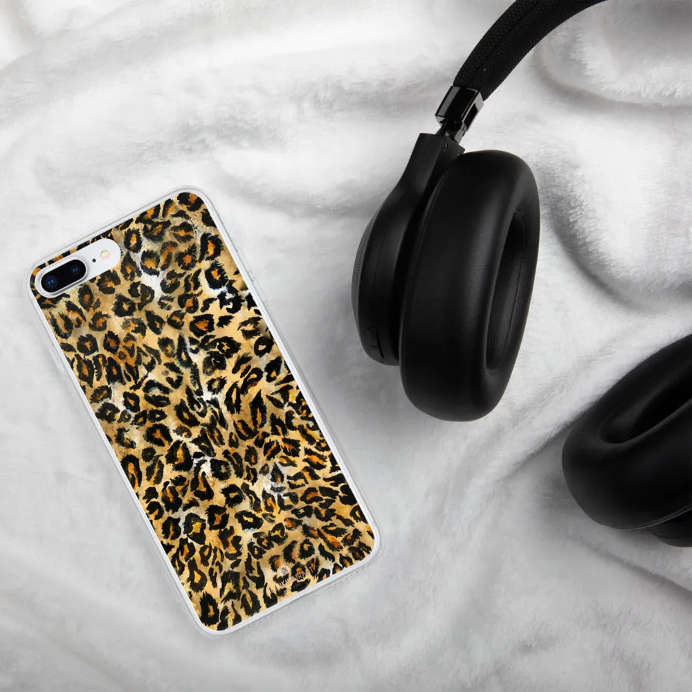 Brown Leopard Phone Case, Animal Print Tough BPA-Free Sleek iPhone Case- Printed in USA