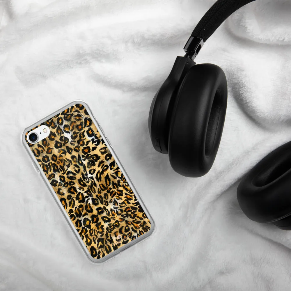 Brown Leopard Phone Case, Animal Print Tough BPA-Free Sleek iPhone Case- Printed in USA