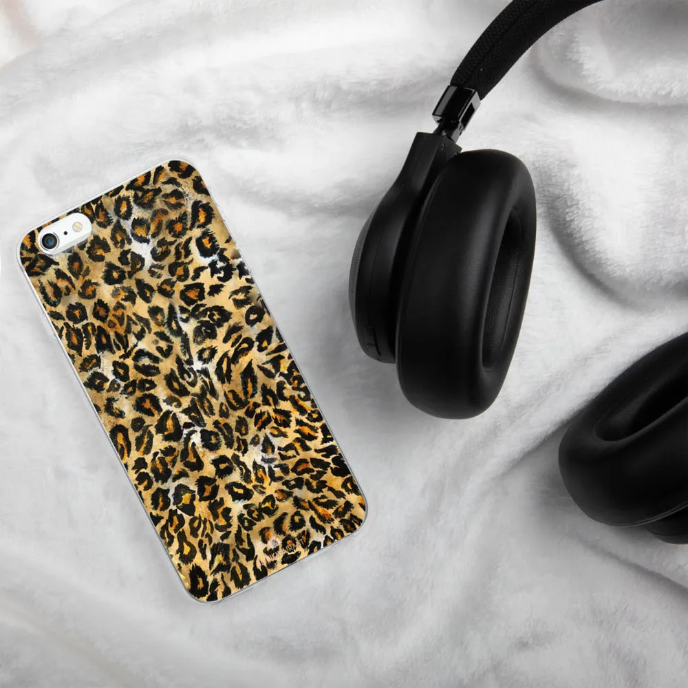 Brown Leopard Phone Case, Animal Print Tough BPA-Free Sleek iPhone Case- Printed in USA