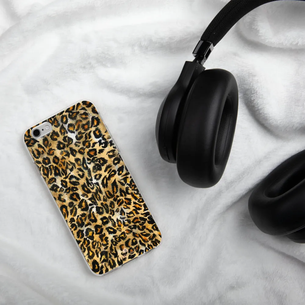 Brown Leopard Phone Case, Animal Print Tough BPA-Free Sleek iPhone Case- Printed in USA