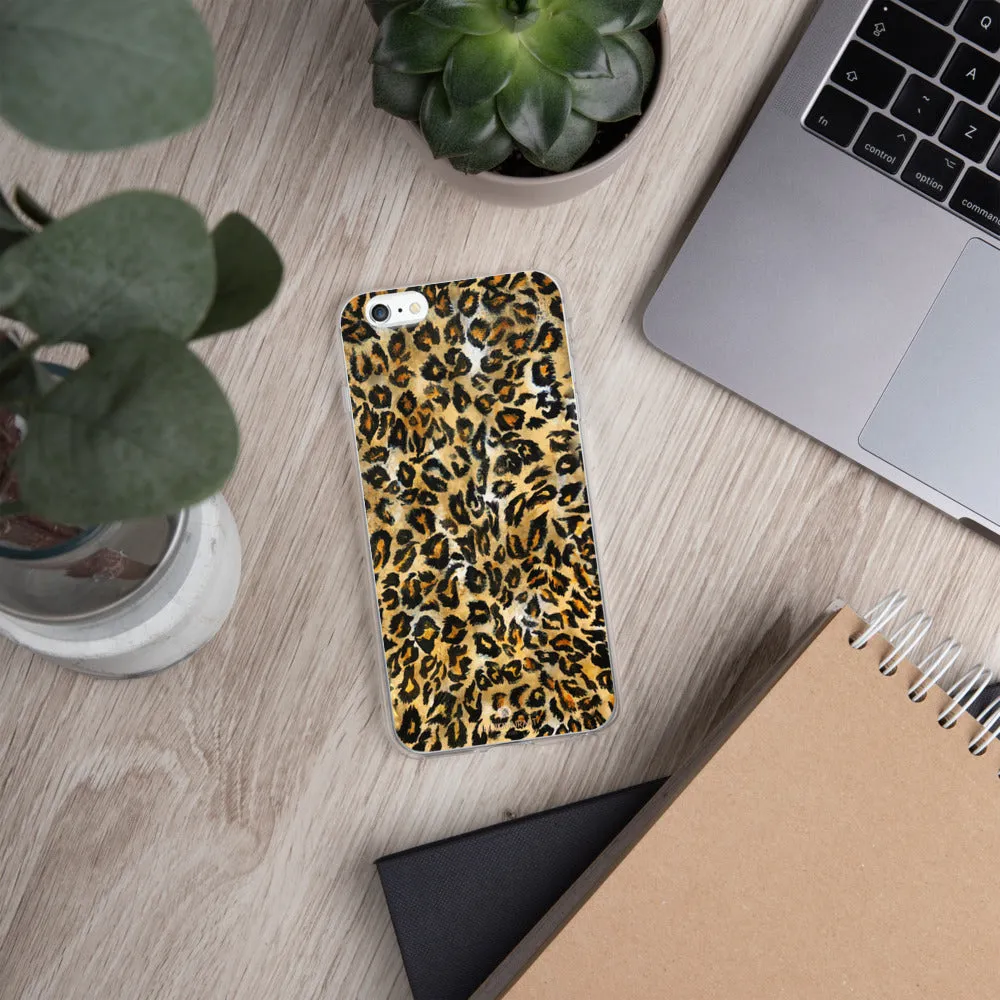 Brown Leopard Phone Case, Animal Print Tough BPA-Free Sleek iPhone Case- Printed in USA